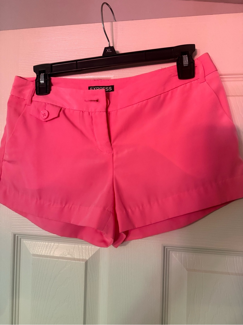 Express Hot Pink Tailored High-Waist Shorts